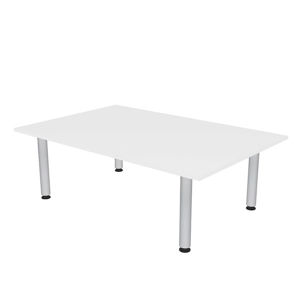 47.25 in W, 71.5 in L, 29 in H, Engineered Wood Top, White